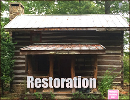 Historic Log Cabin Restoration  Kure Beach, North Carolina